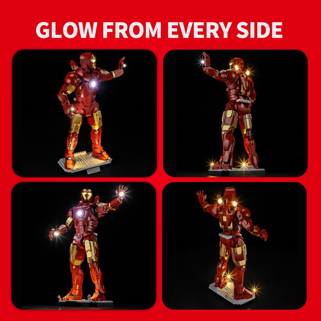 Light Kit for Iron Man Mark 3 Collectors' Edition 76344- Briksmax 2.0