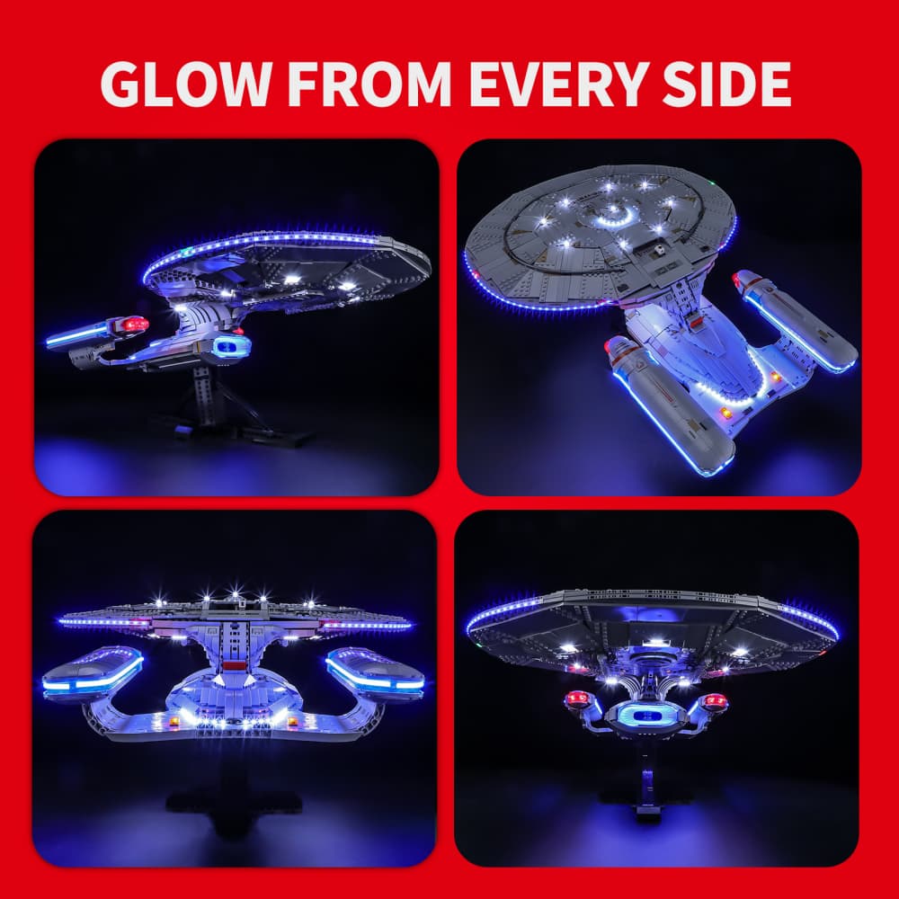 Light Kit for Star Trek: U.S.S. Enterprise NCC-1701-D 10356（Premium Version）- Briksmax 2.0