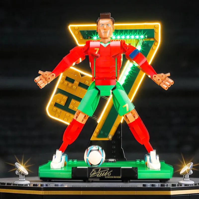 Light kit for Cristiano Ronaldo – Soccer Legend 43016 |  Green No.7 Edition