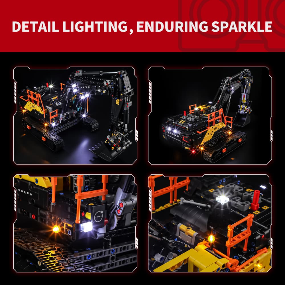 Kit d'éclairage Briksmax 2.0 pour pelle hybride Volvo EC500 n° 42215 (Précommande, expédition à partir du 4 septembre ✅)