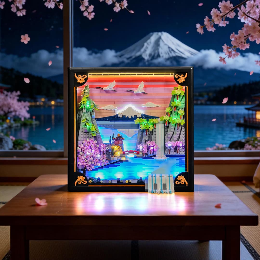 LEGO Japanese Cherry Blossom Landscape Light Kit | LED Upgrade