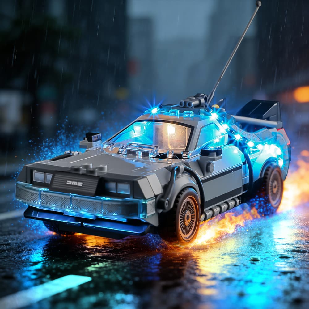 Light Kit for Time Machine from Back to the Future 77256- Briksmax 2.0