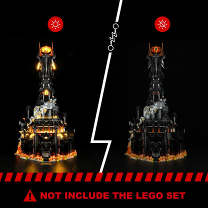 Kit d'éclairage pour Le Seigneur des Anneaux : Barad-dur 10333-Briksmax