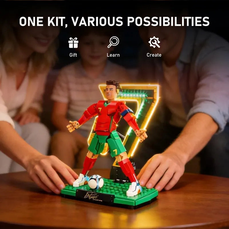 Light kit for Cristiano Ronaldo – Soccer Legend 43016 |  Green No.7 Edition