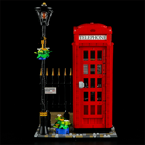 Beleuchtungsset für rote Londoner Telefonzelle 21347-BriksMax
