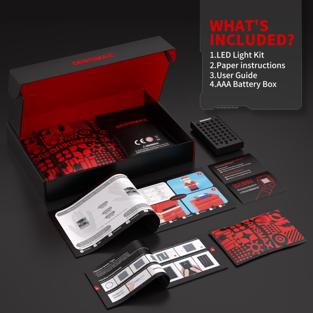 Light Kit For Up-Scaled Santa Minifigure #40820- Briksmax 2.0