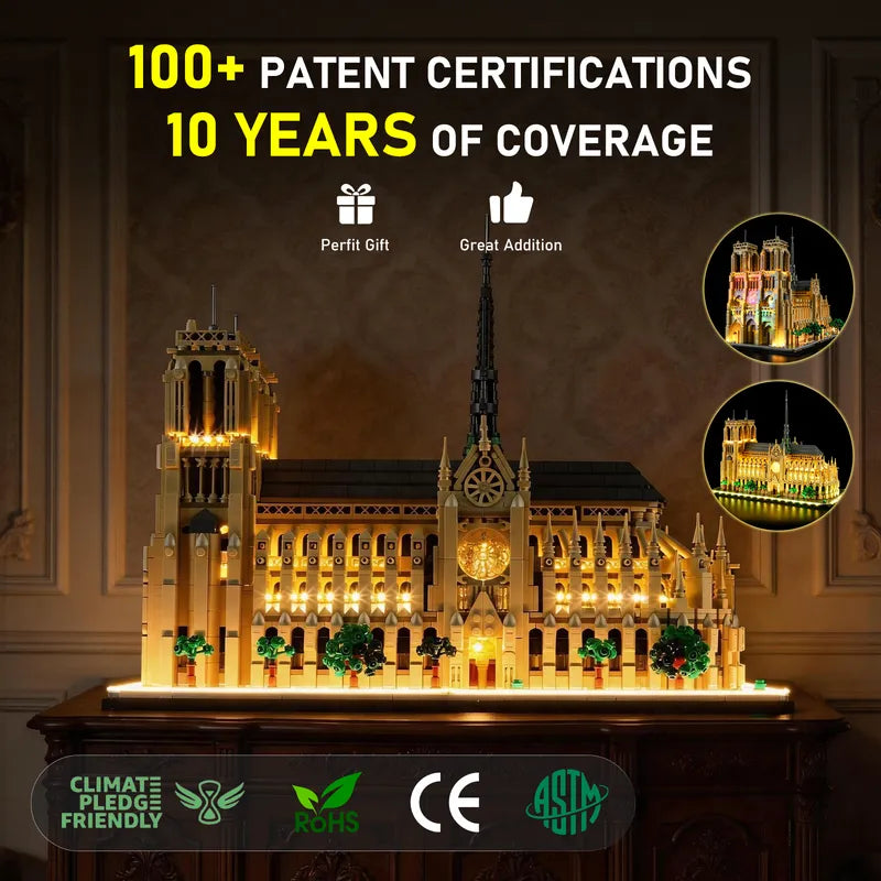 Light Kit For Notre-Dame de Paris 21061-Briksmax