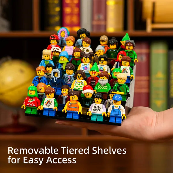 Compact 4-Tier Display Case for 36 LEGO® Minifigures | 2 Pack