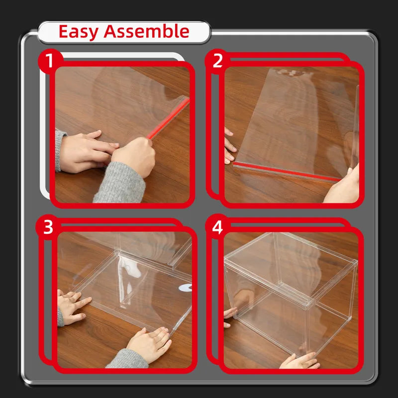 Display Case with Dust Cover(20 × 20 × 25 cm) | 2 Pack