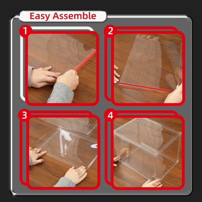 Display Case with Dust Cover(20 × 20 × 25 cm) | 2 Pack