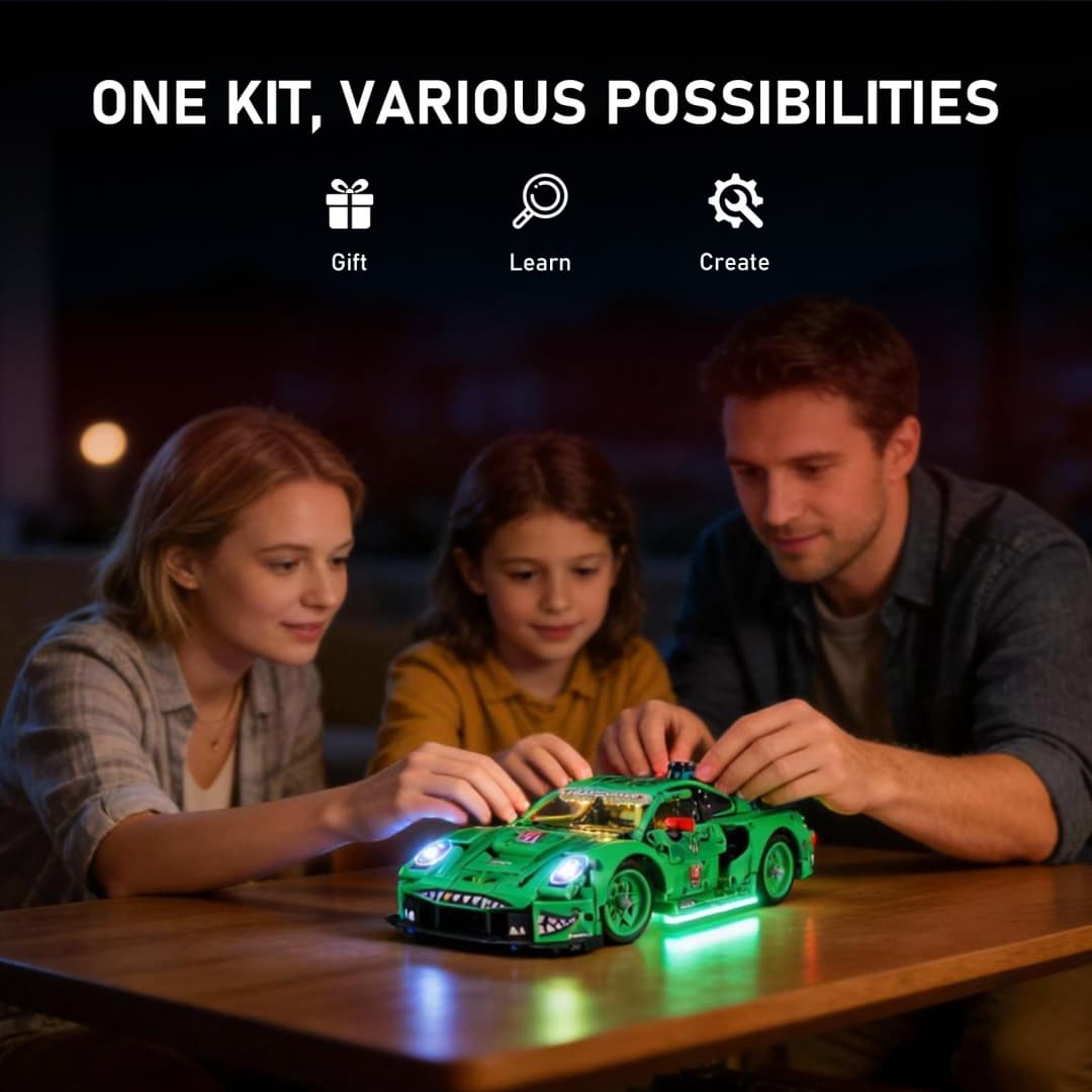 Beleuchtungssatz für Porsche 911 GT3 R REXY AO Rennwagen 42224- Briksmax 2.0