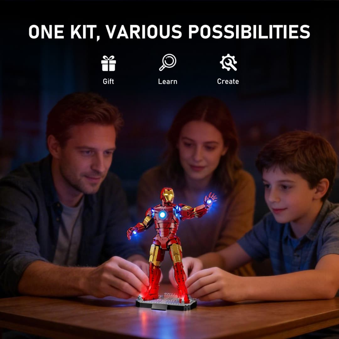 Kit d'éclairage pour Iron Man Mark 3 Collector' Edition 76344 - Briksmax 2.0