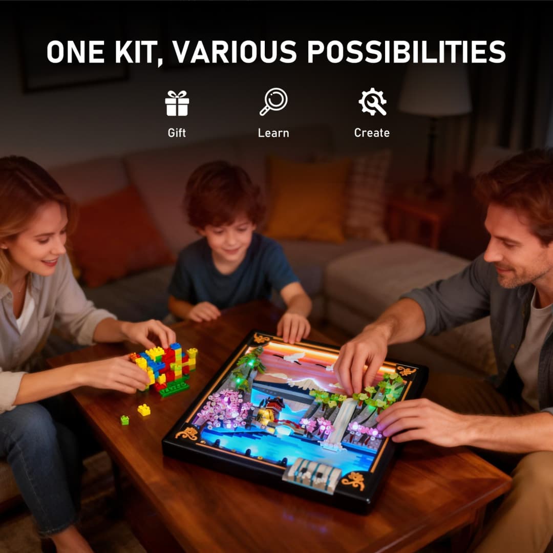 Light Kit for Japanese Cherry Blossom Landscape 31218 - Briksmax 2.0