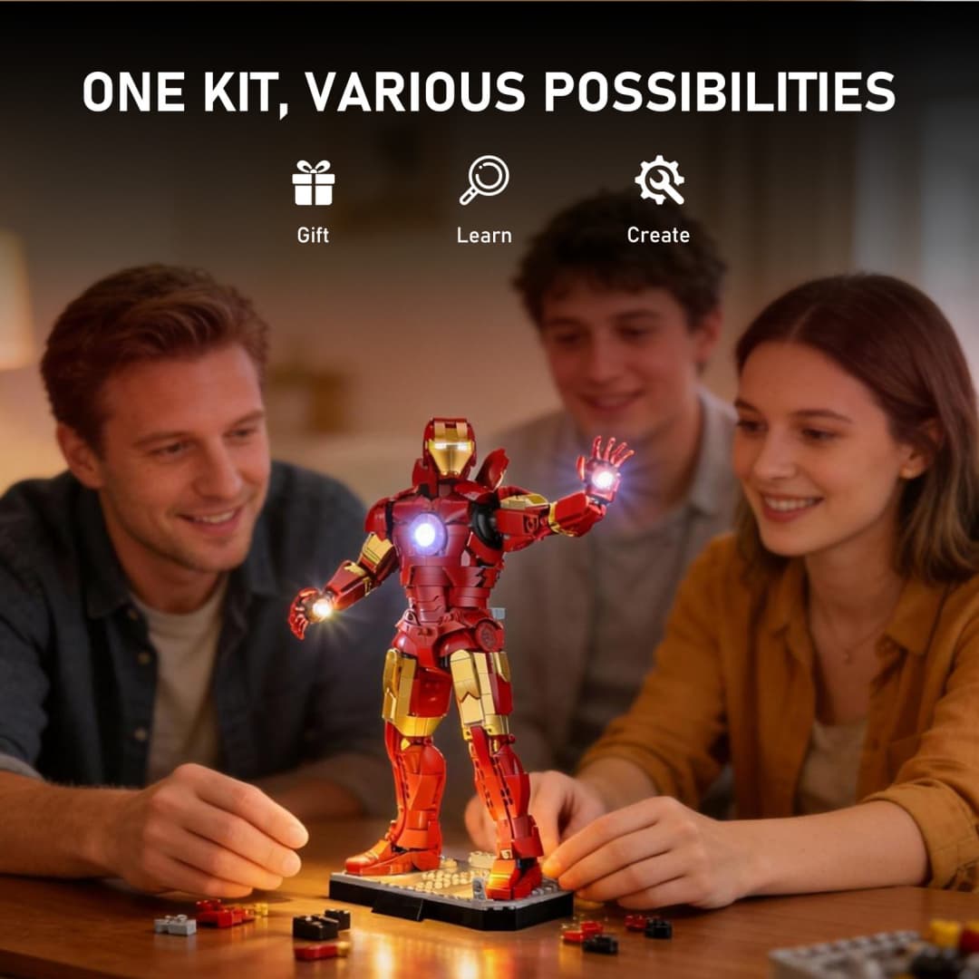 Light Kit for Iron Man Mark 3 Collectors' Edition 76344- Briksmax 2.0