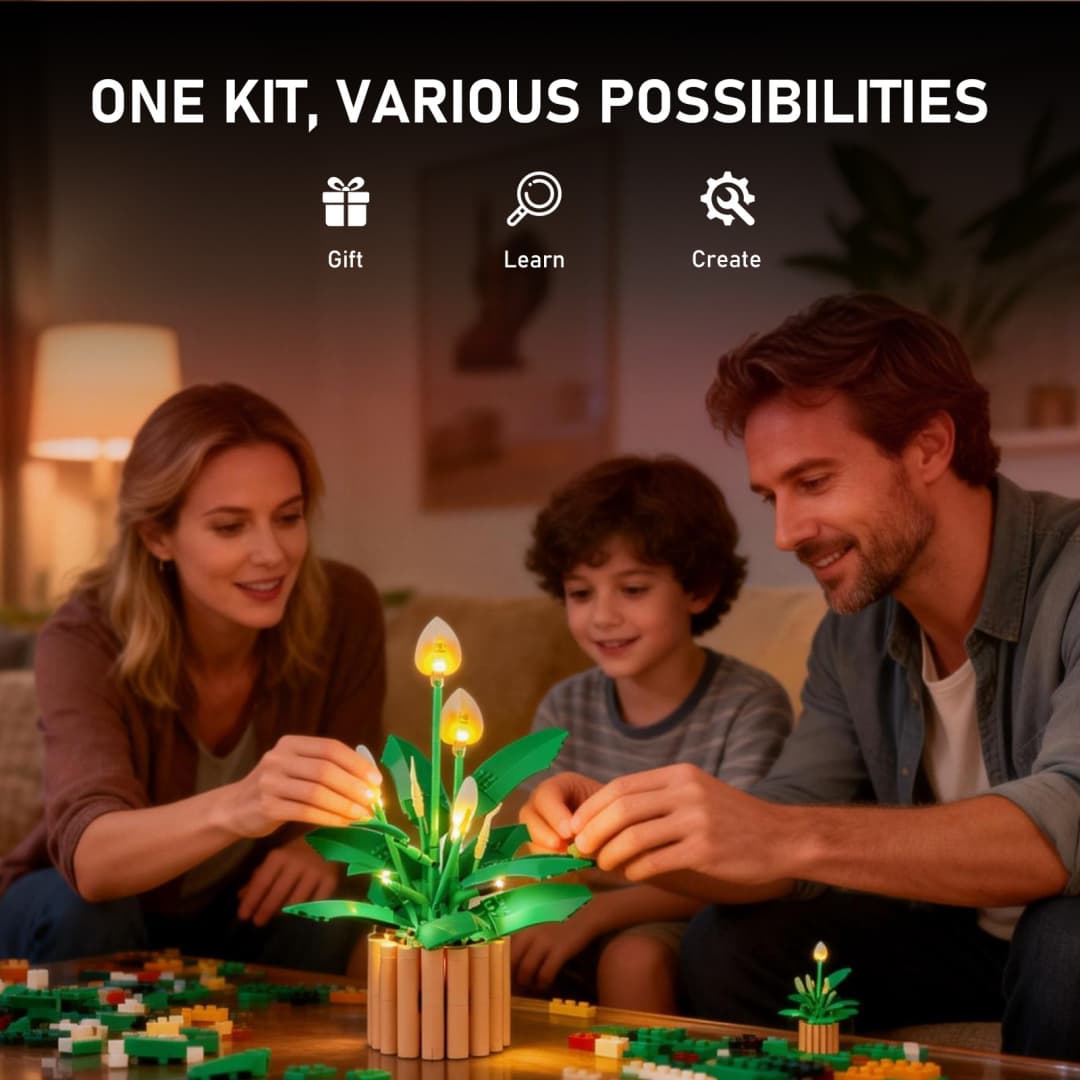 Light Kit for Peace Lily 11504- Briksmax 2.0