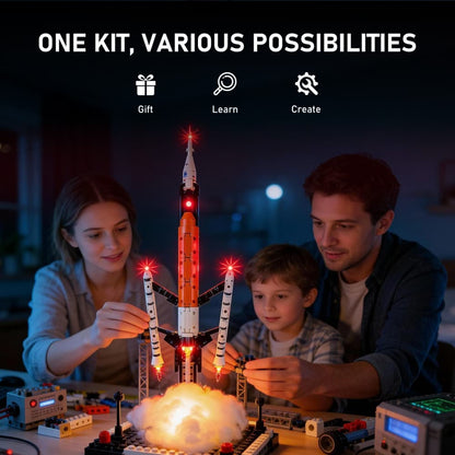 Light Kit for NASA Artemis Space Launch System Rocket 42221 - Briksmax 2.0