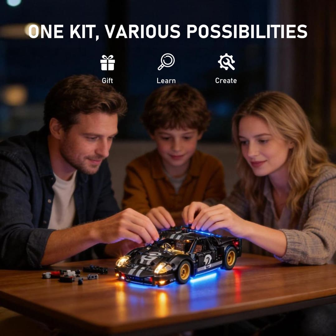 Light Kit for 1966 Ford GT40 MKII Race Car 42223- Briksmax 2.0