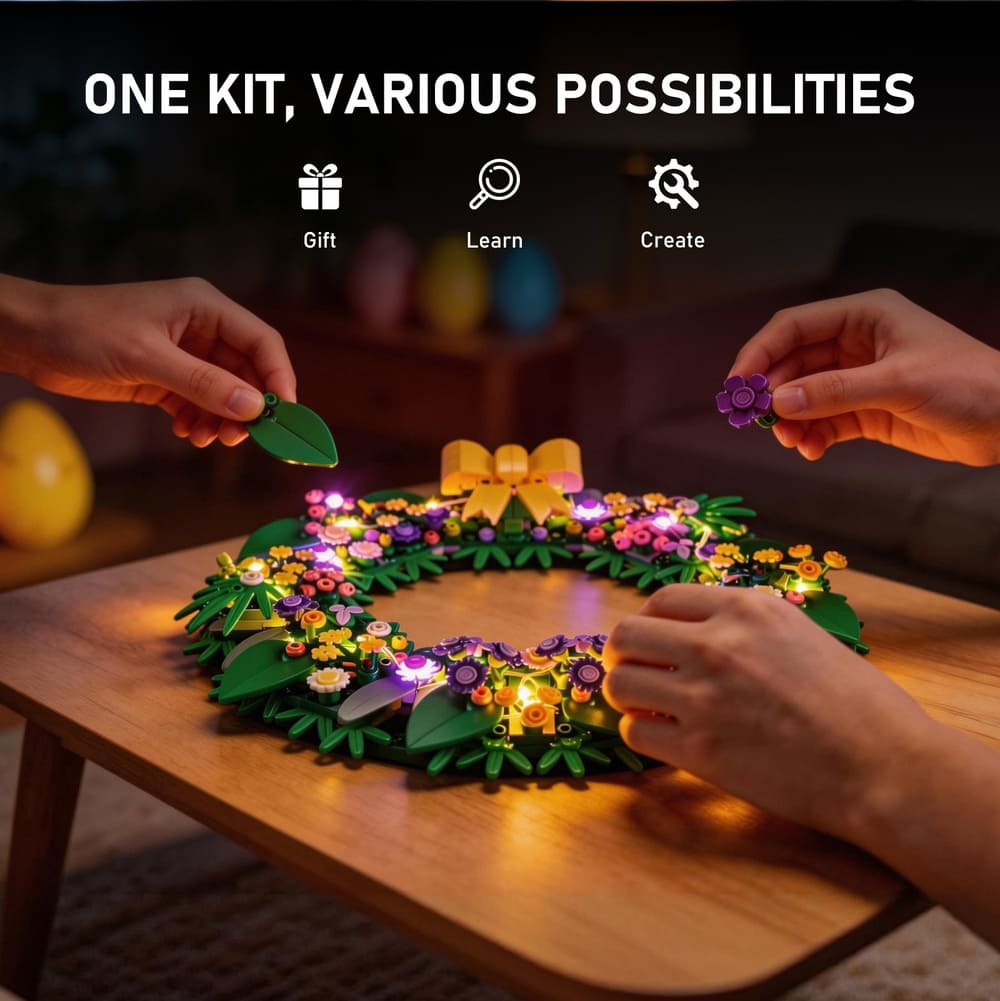 Light Kit for Spring Wreath 40957- Briksmax 2.0