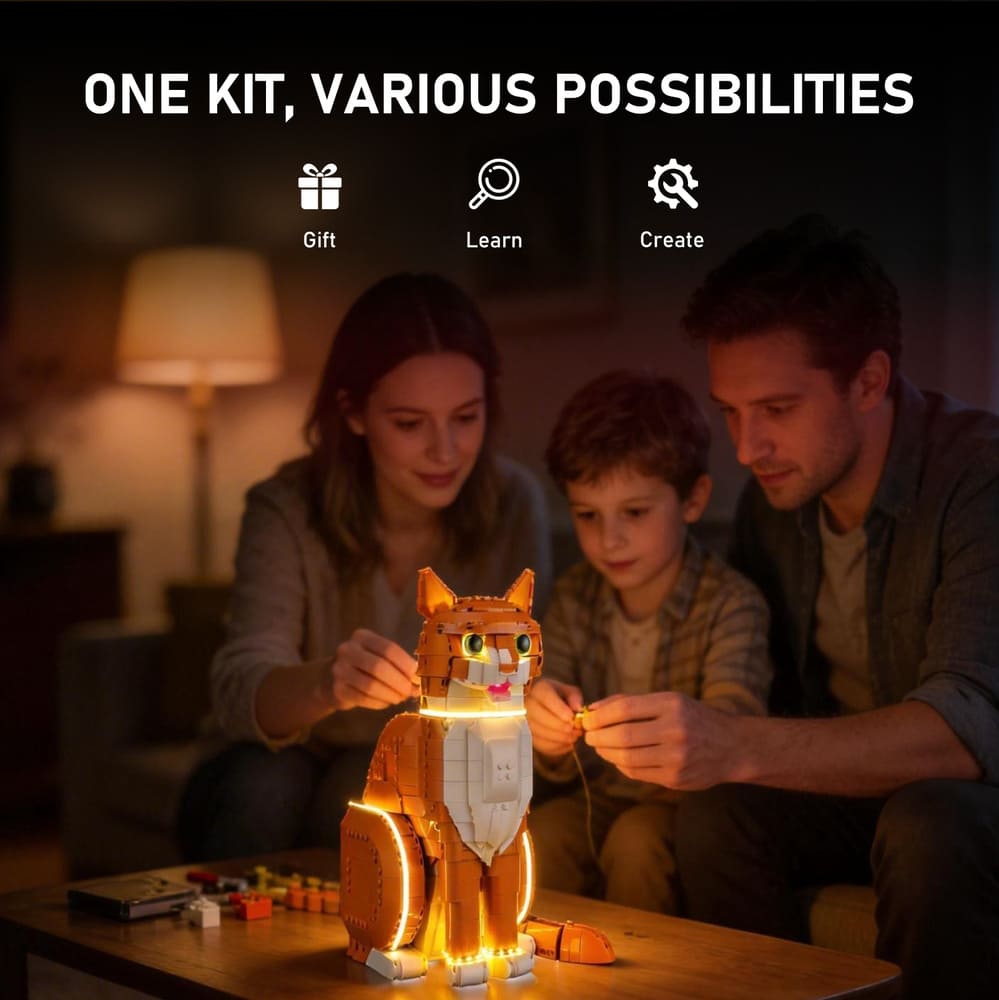 Light Kit for Orange Cat 21376 - Briksmax 2.0