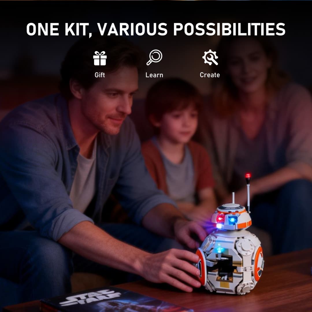 Kit d'éclairage pour droïde astromécano BB-8 75452 - Briksmax 2.0