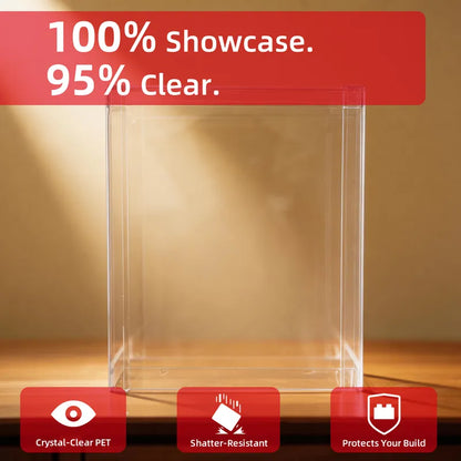 Display Case with Dust Cover(25× 25 × 35 cm) | 2 Pack