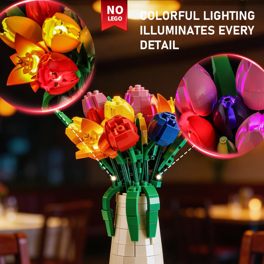 Light Kit for Tulip Bouquet 11501- Briksmax 2.0
