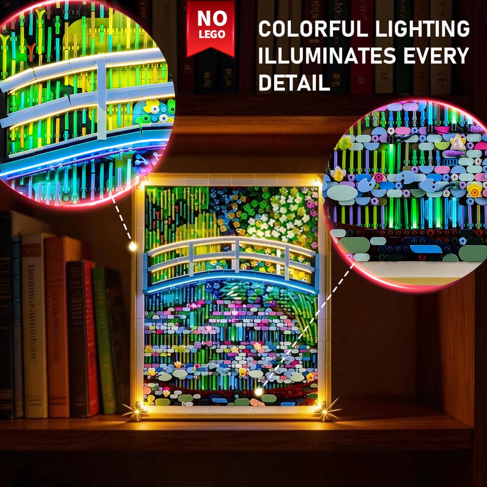 Light Kit for Claude Monet – Bridge over a Pond of Water Lilies 31220 - Briksmax 2.0