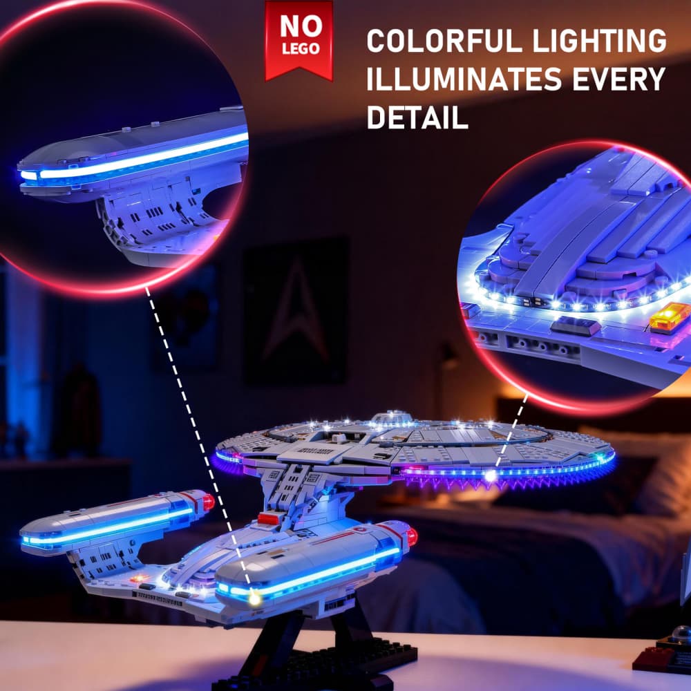 Light Kit for Star Trek: U.S.S. Enterprise NCC-1701-D 10356（Premium Version）- Briksmax 2.0【Not Final Price｜Coming Soon】
