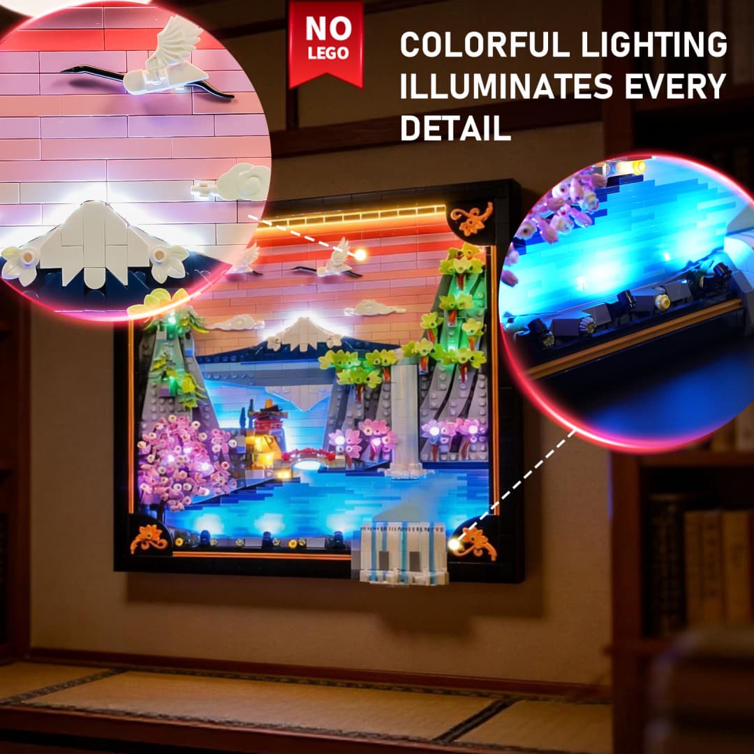 LEGO Japanese Cherry Blossom Landscape Light Kit | LED Upgrade