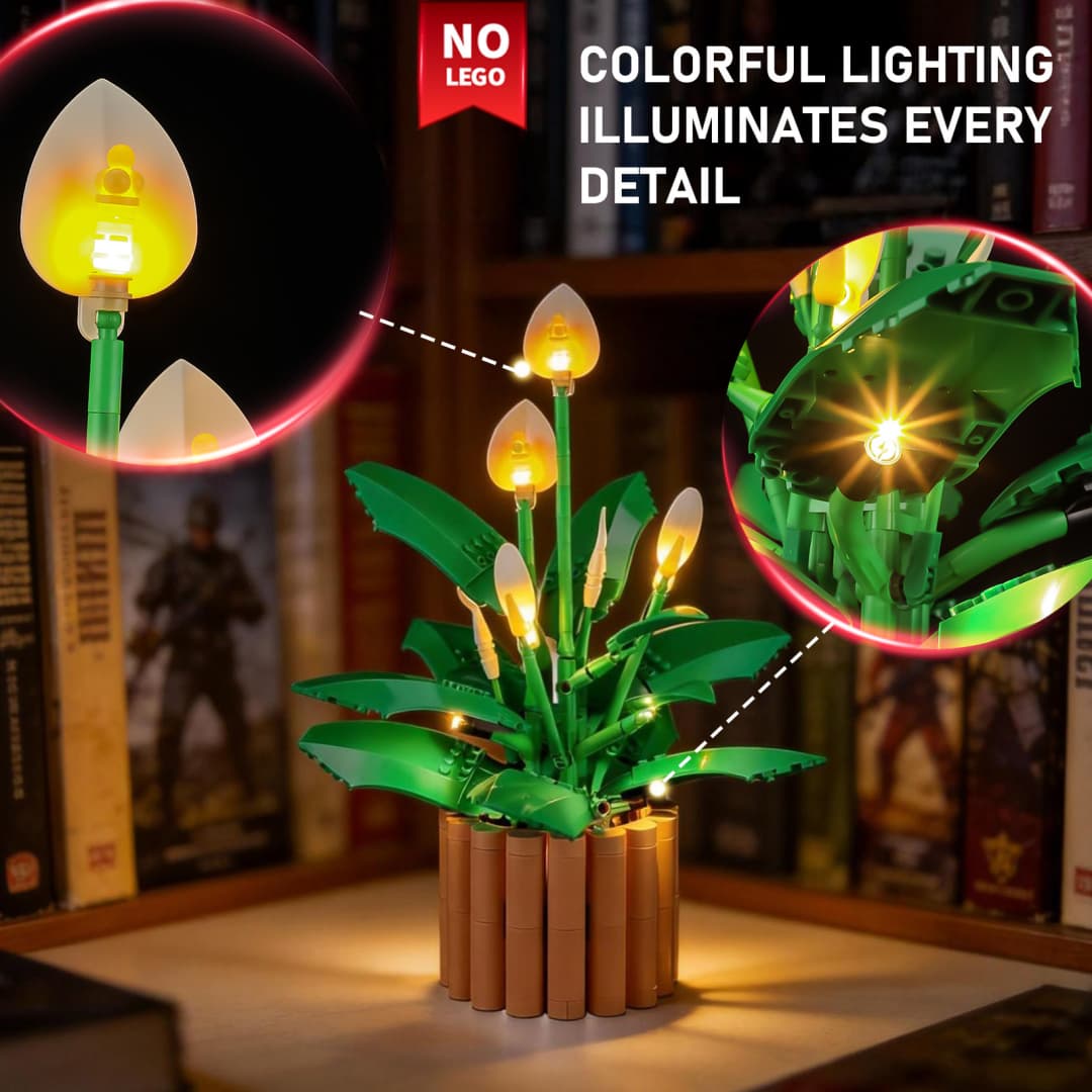 Light Kit for Peace Lily 11504- Briksmax 2.0