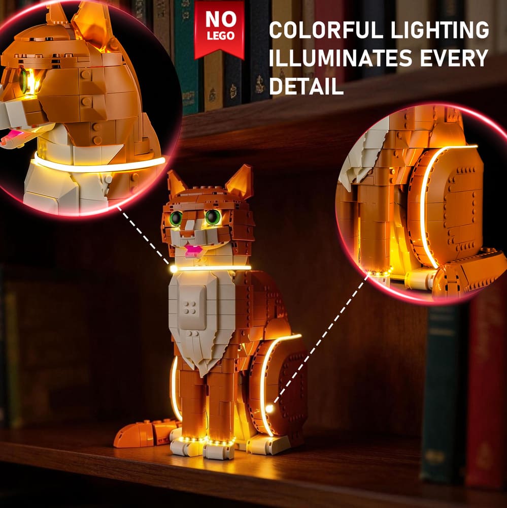Light Kit for Orange Cat 21376 - Briksmax 2.0【Not Final Price｜Coming Soon】