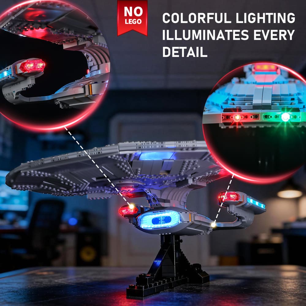 Light Kit for Star Trek: U.S.S. Enterprise NCC-1701-D 10356（Standard Version）- Briksmax 2.0