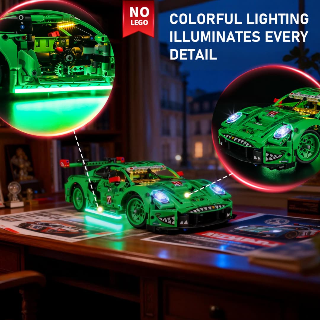 Light Kit for Porsche 911 GT3 R REXY AO Racing Car 42224- Briksmax 2.0