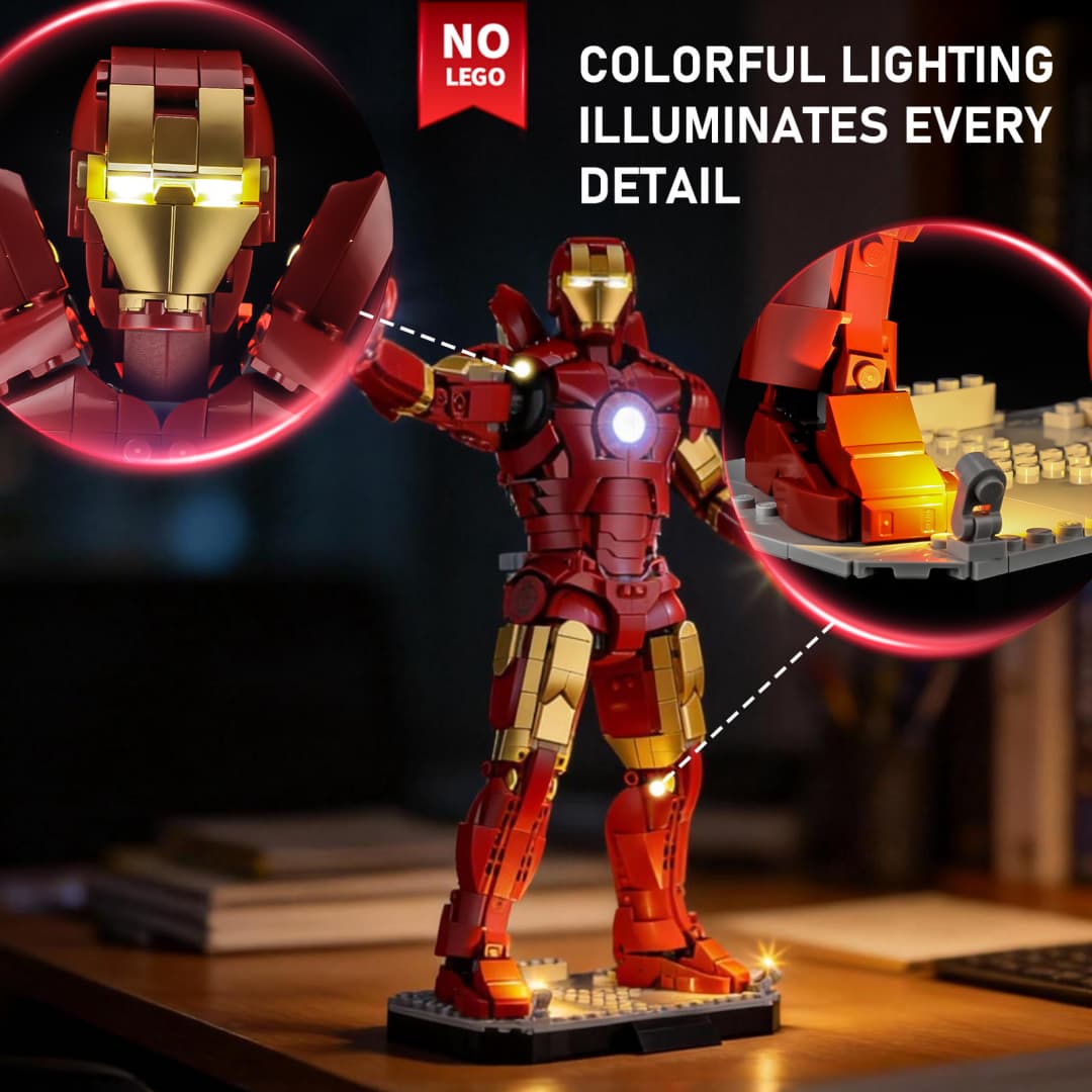 Light Kit for Iron Man Mark 3 Collectors' Edition 76344- Briksmax 2.0
