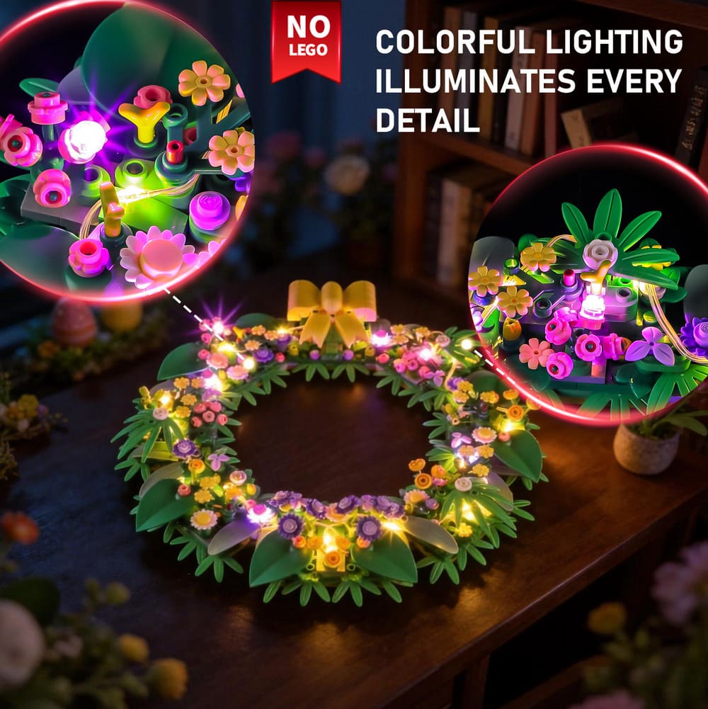 Light Kit for Spring Wreath 40957- Briksmax 2.0