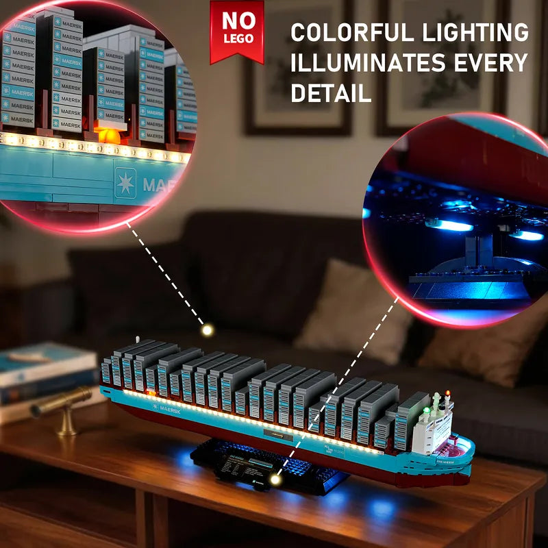 Light Kit for Maersk Dual-Fuel Container Vessel 40955 - Briksmax 2.0