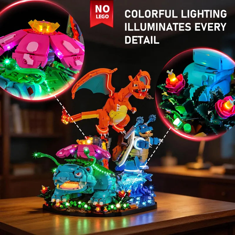 Light Kit for Venusaur, Charizard and Blastoise 72153 - Briksmax 2.0