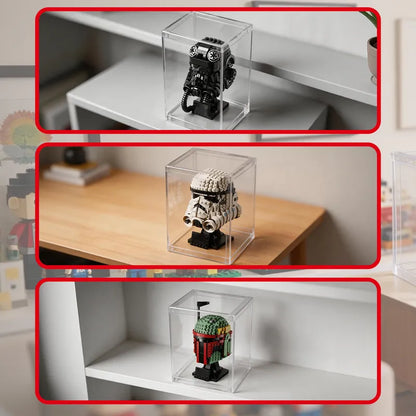 Display Case with Dust Cover(20 × 20 × 25 cm) | 2 Pack