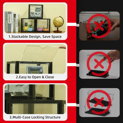 Front-Opening Display Case for LEGO® Models – 19 × 19 × 16 cm | BRIKSMAX