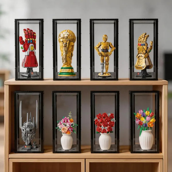 Front-Opening Display Case for LEGO® Models – 19 × 19 × 40 cm