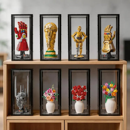 Front-Opening Display Case for LEGO® Models – 19 × 19 × 40 cm