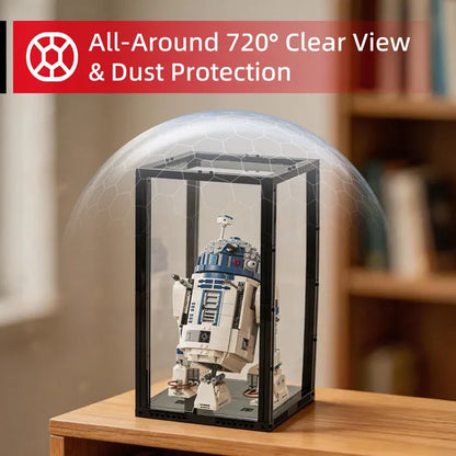 Front-Opening Display Case for LEGO® Models – 19 × 19 × 32 cm