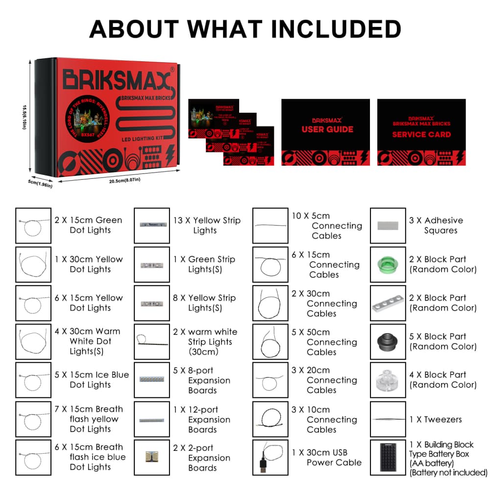 Light Kit For The Lord Of The Rings: Rivendell #10316-Briksmax