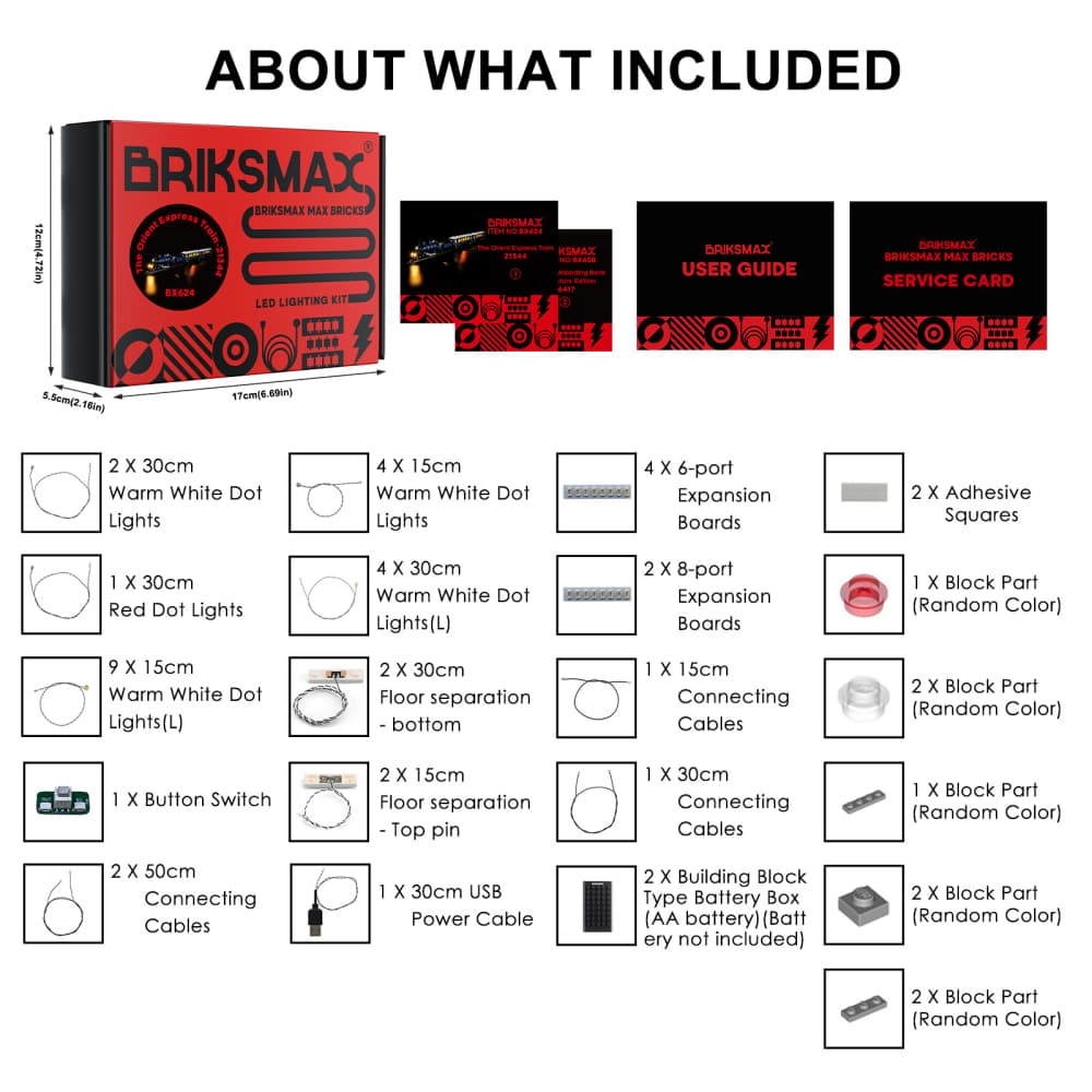 BriksMax Lichtset für den Orient-Express-Zug 21344 