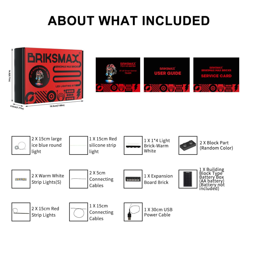 Light Kit For AT-AT Driver Helmet #75429 -Briksmax 2.0