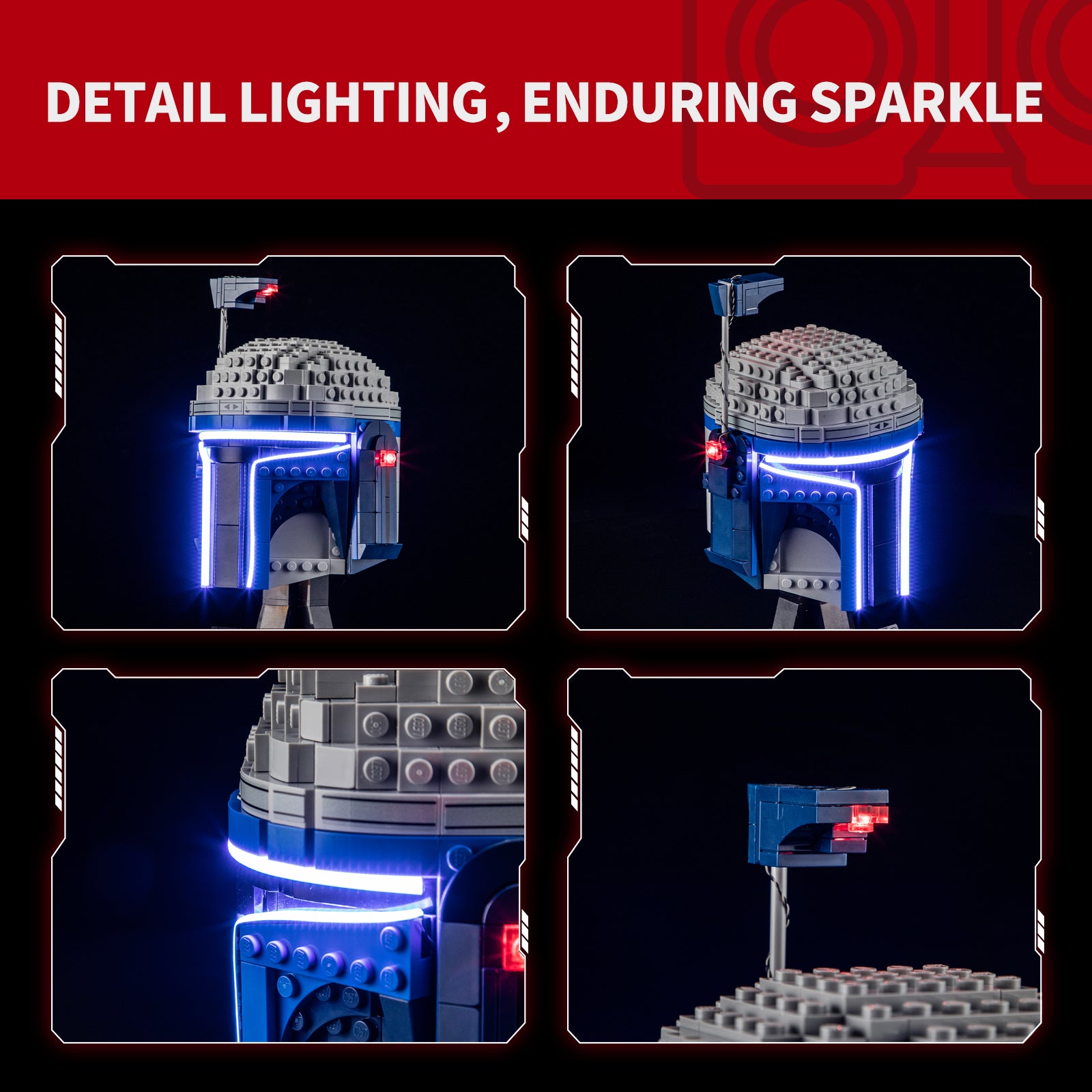 Briksmax 2.0 Light Kit For Jango Fett Helmet #75408-4