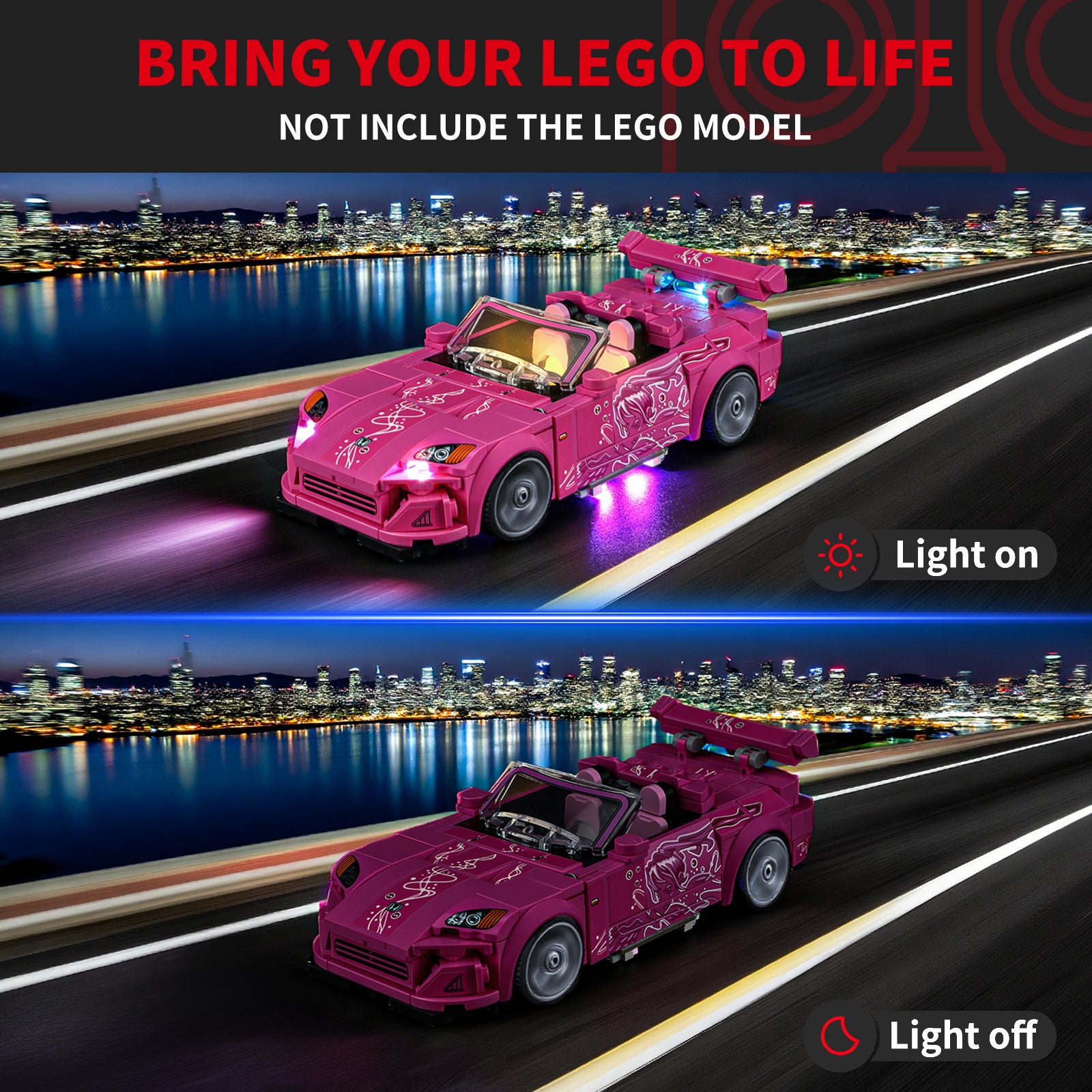 Briksmax Light Kit For LEGO 2 Fast 2 Furious Honda S2000 #77241-3