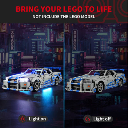 Briksmax 2.0 Light Kit For 2 Fast 2 Furious Nissan Skyline GT-R (R34) Car #42210