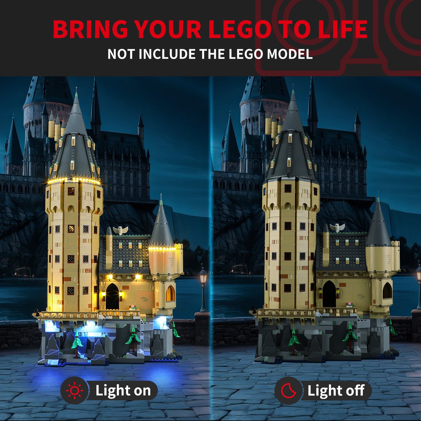 Briksmax 2.0 Light Kit For Hogwarts™ Castle: The Main Tower #76454-3