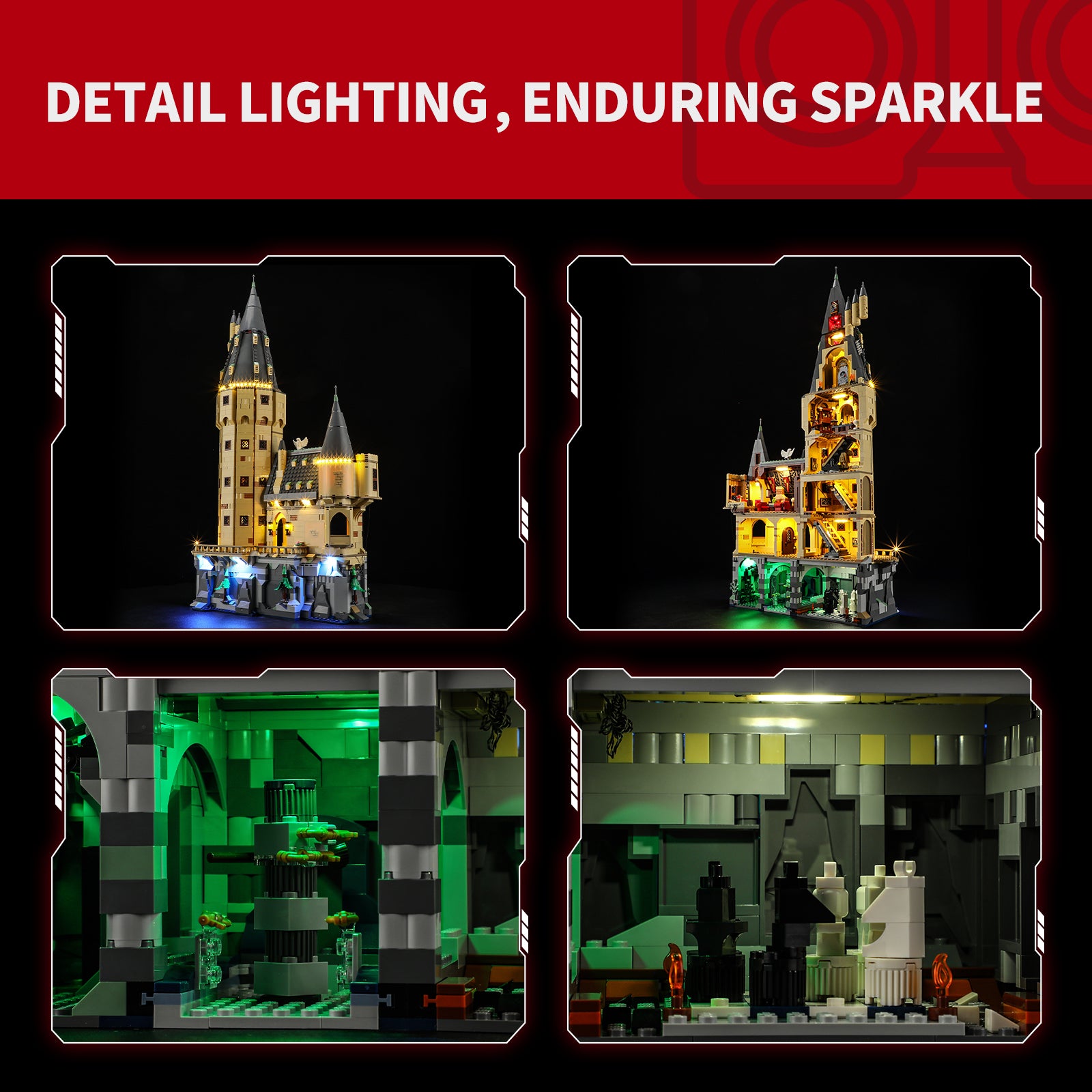 Briksmax 2.0 Light Kit For Hogwarts™ Castle: The Main Tower #76454-4